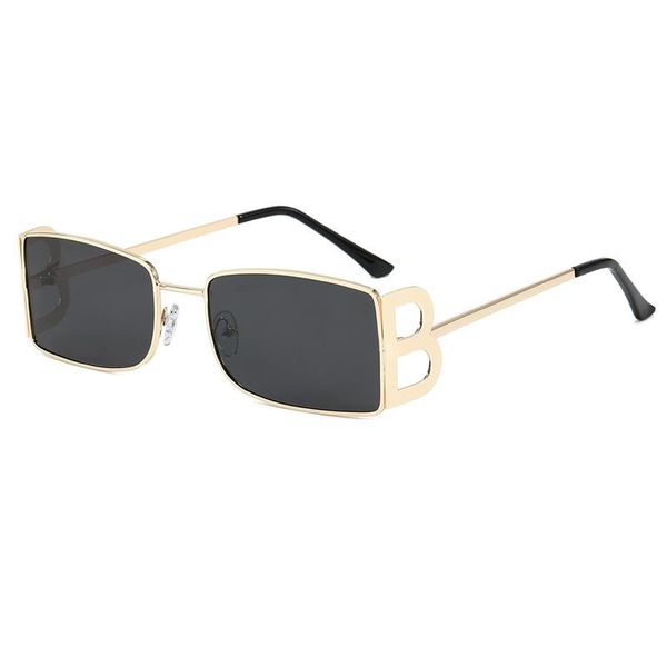 

sunglasses trendy retro small box female b leg glasses personality anti-uv for men and women 01, White;black