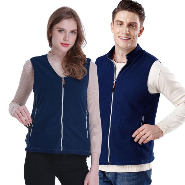 

heating areas men autumn winter warm electric thermal cloth waistcoat fish hiking outdoor infrared vest jacket men's vests, Black;white