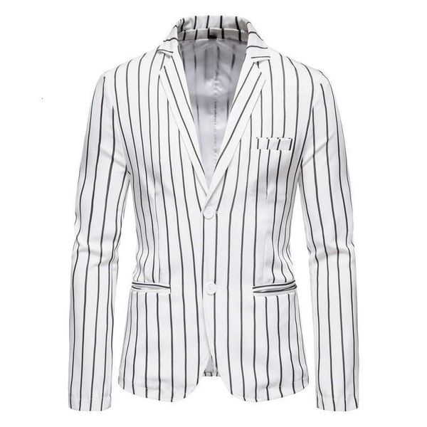 

blazers suits & men's colorful striped two button blazer for men, White;black
