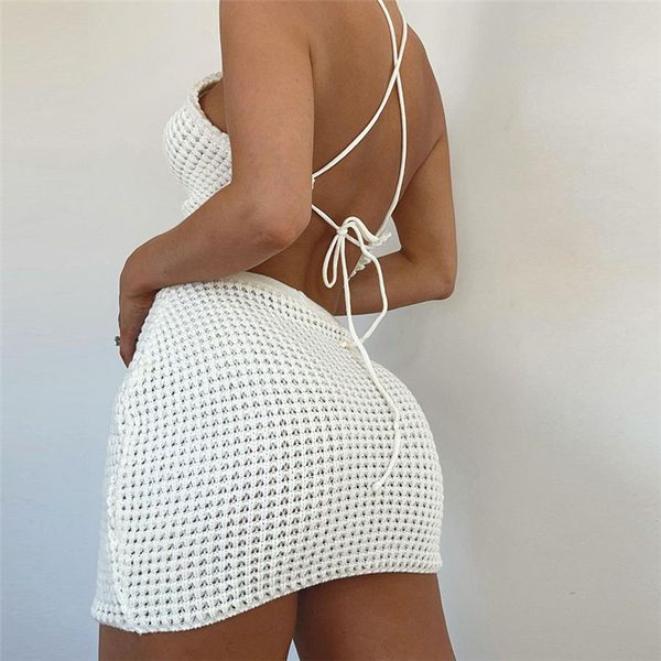 

woman party dress white dresses designer even dress women knit two piece set maxi dress backless crop short mini skirts suits female club ou