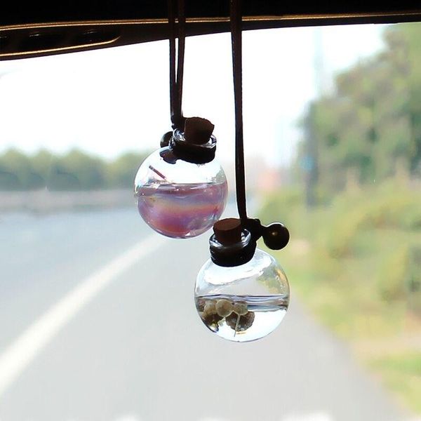 

novelty items 32style car hanging perfume pendant fragrance air freshener empty glass bottle for essential oils diffuser automobiles ornamen
