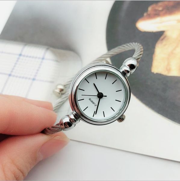 

wristwatches 2021 luxury vintage fashion silver women dress watches casual quartz stainless steel bracelet watch analog wrist, Slivery;brown