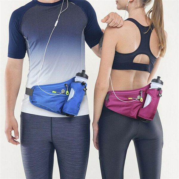 

waist bags sports hydration belt bag running pack bum with water bottle holder for men women cycling hiking walking
