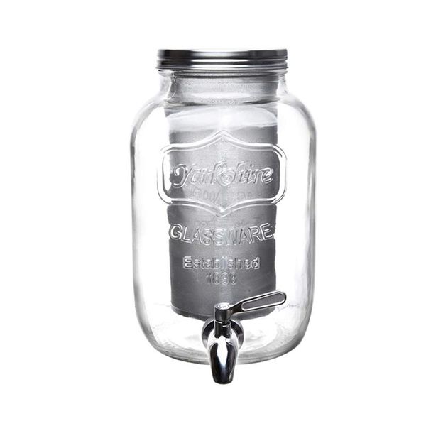 

coffee maker, 5l cold brew mason jar with stainless steel spigot and removable mesh filter,thick glass carafe for juice storage bottles & ja