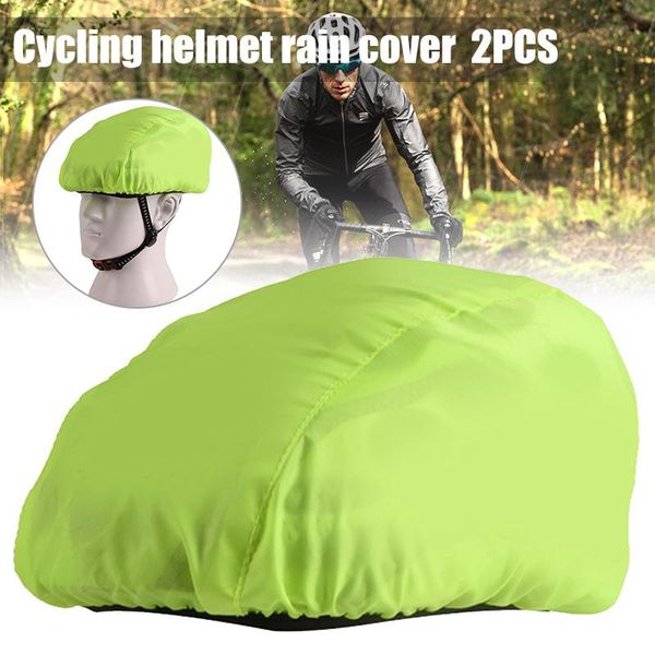 

ly waterproof cycling helmet cover rainproof ultra-light polyester bike bicycle helmets covers protection 19ing caps & masks, Black