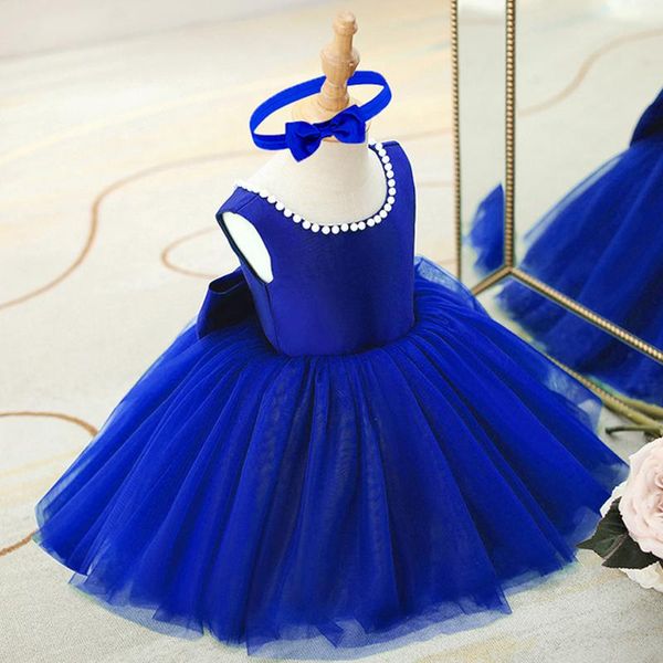 

girl's dresses big bow flower girl wedding princess dress fluffy one year catwalk piano evening party for kids christmas costume, Red;yellow