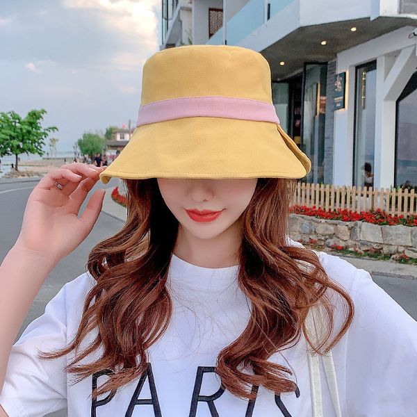 

the 2021 new basin hat day is spring summer day fork korean version leisure travel shade contracted temperament female fisherman hats, Blue;gray