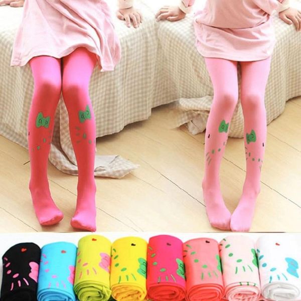 

footies 3pcs/lot girls cartoon tights stocking kids pantyhose 3-8 years, Blue