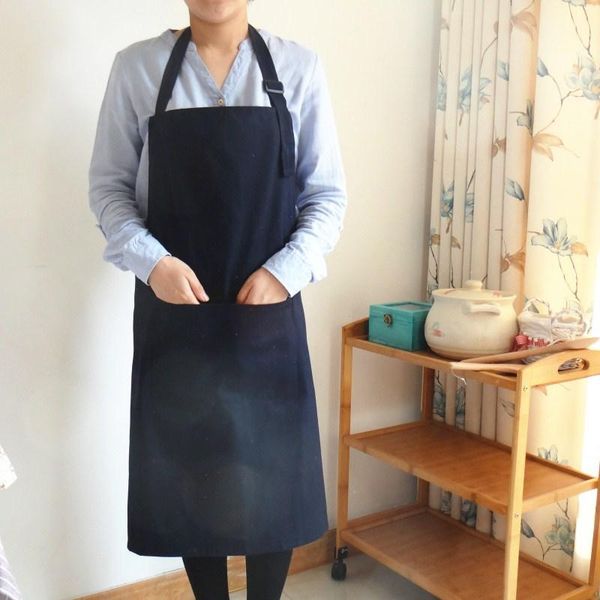

aprons bibs cooking waterproof cotton apron 1pcs coffee shop cleaning woman men kitchen accessory barber