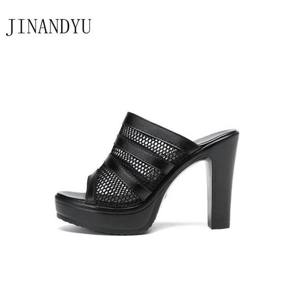 

summer shoes woman sandals platform high heel fashion party slippers dames black white pumps women big size 43