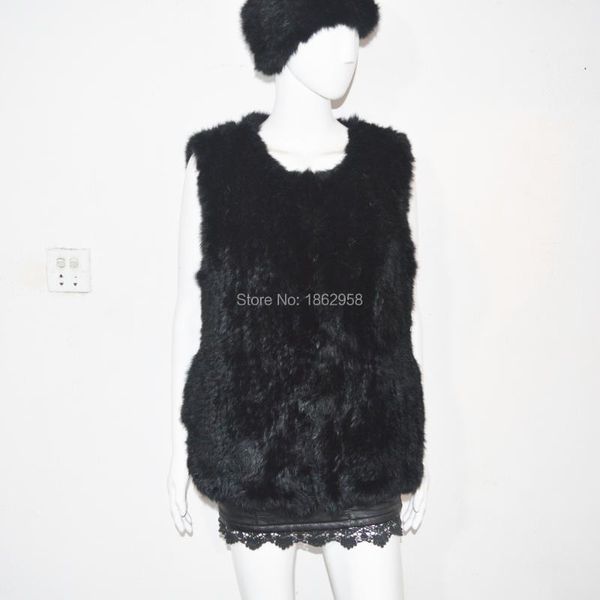Gilet O-Collo da donna in pelliccia sintetica SJ309-01 dalla Cina/gilet reali all'ingrosso e al dettaglio