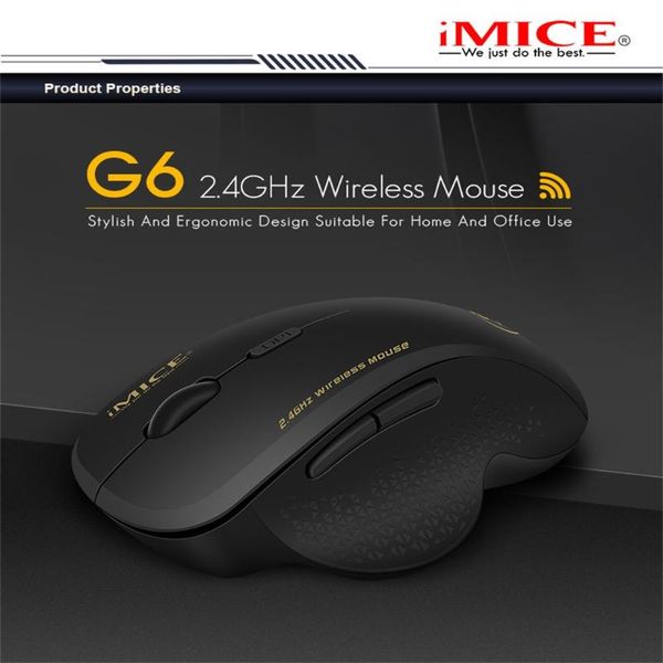 

wireless computer gaming mouse imice g6 silent office lappc third gear adjustable usb receiver mice