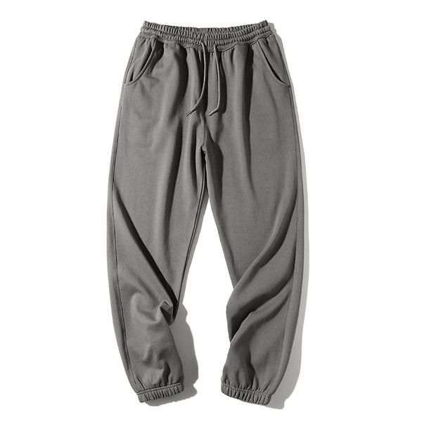 

1400g cotton 80 degree grey men's 2021 summer new american loose legged sports pants2021, Black