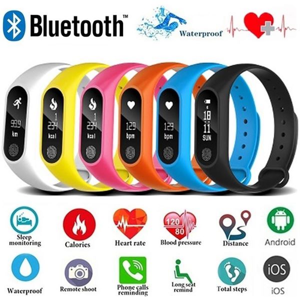 

wristwatches men's smart fitness watches sports wrist watch heart rate tracker blood pressure wristband ip67 waterproof for ios android, Slivery;brown