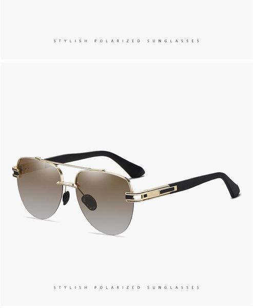 

sunglasses 2021 design fashion classic rimless style retro square gradient lens men vintage sun glasses a672, White;black