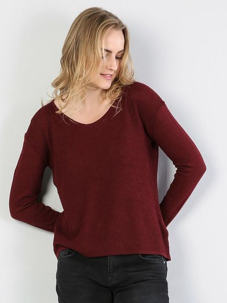 

women's sweaters colins woman regular fit bordeaux sweater pullover women for fashion outerwear,cl1011994, White;black
