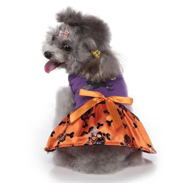 

dog apparel dress pet puppy bowknot small cat skirt princess halloween clothes for
