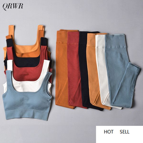 

6 color summer seamless yoga suit u-neck and v-neck sports bra leggings workout gym clothes four styles y, White;red