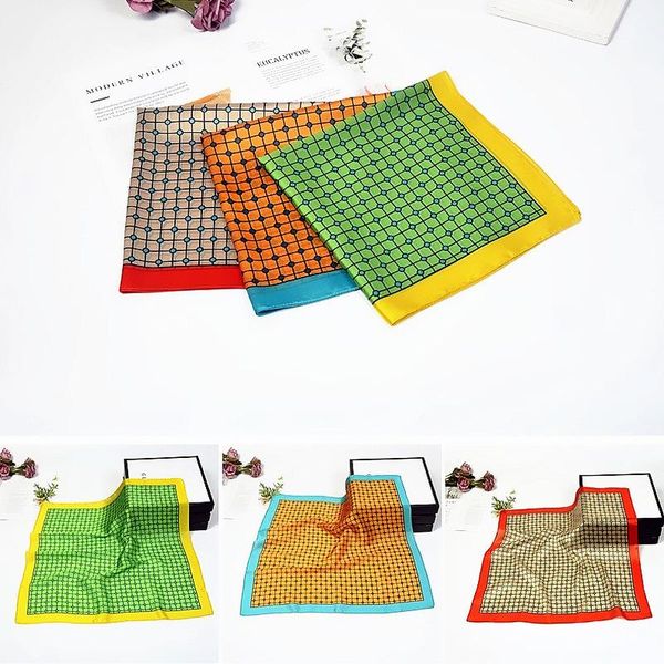 

scarves fashion brand silk scarf woman 53*53cm square lovely shawl office lady hair neck headband headcloth muslim capes, Blue;gray