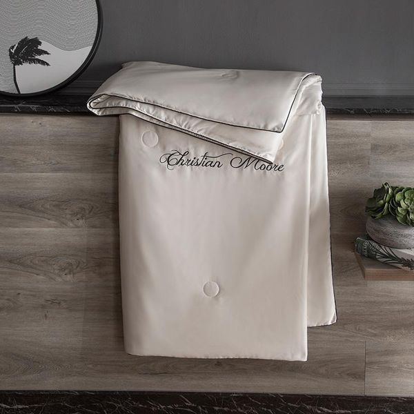 

washed silk spring summer quilt smooth blankets solid comforter duvet king queen adults kids breathable comforters & sets
