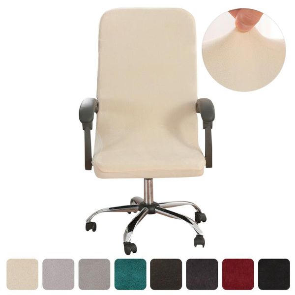 

office chair cover silver velvet gamer arm slipcover protector removable solid color desk seat gaming elastic armchair cushion covers