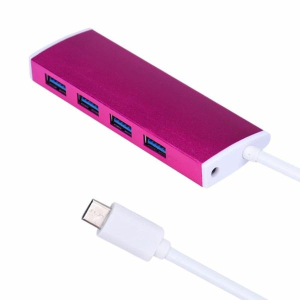 

cell phone cables aluminum usb 3.1 type-c 3.0 4 port hub adapter