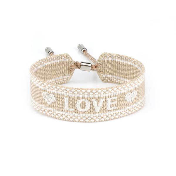 Mode Retro bestickt LIEBE Buchstaben gewebt Armband Armband böhmischen Frauen Band Schmuck