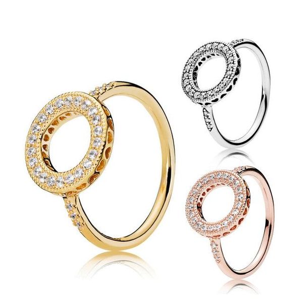 

cluster rings lidu 100%925 silver cubic zirconia ring multi-color gift for friends mail manufacturer wholesale, Golden;silver