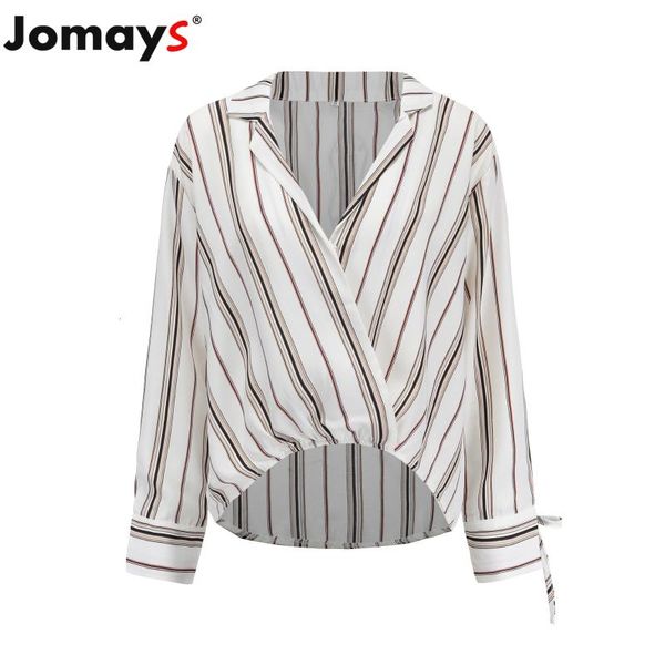 

women's blouses & shirts autumn women loose vintage v neck stripe shirt turn down collar pullover blouse retro long sleeve femme blusa, White