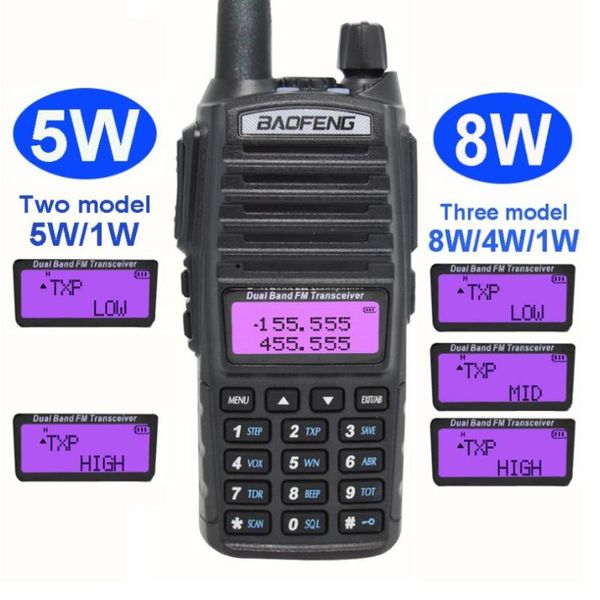 

baofeng uv-82 walkie-talkie 5w 8w u/v headset walkie talkie 10 km 8 waradios ham radio uv82