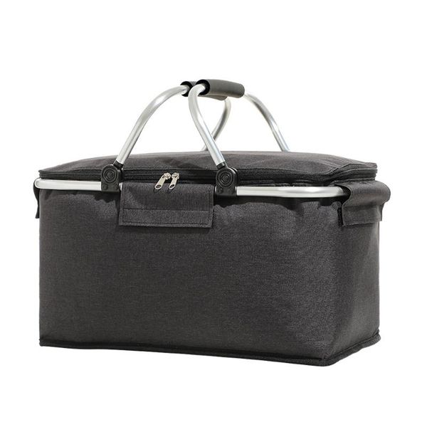 

outdoor bags folding picnic basket heat preservation portable ice bag insulation shopping cooler