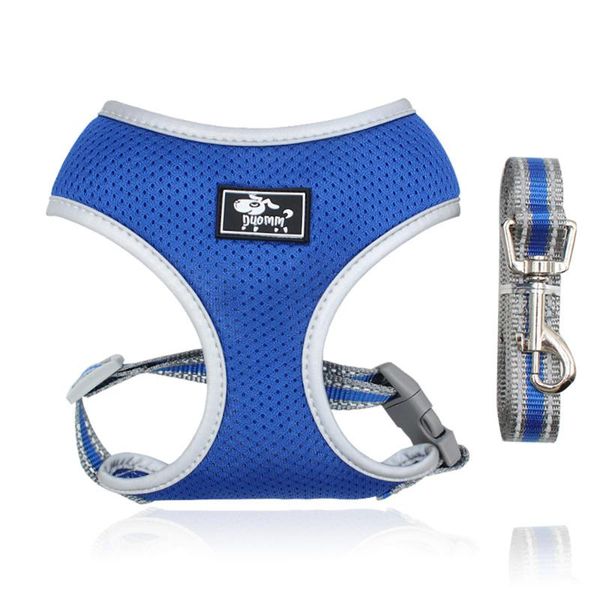 

dog harness reflective soft breathable mesh light vest for night walking illuminated extr collars & leashes