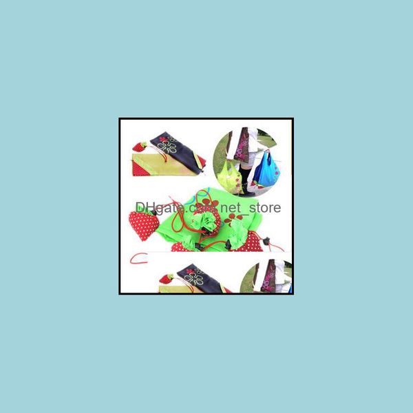 

bags, lage & aessories nylon cute stberry bag reusable eco-friendly shop tote portable folding foldable bags pouch go green oem drop deliver