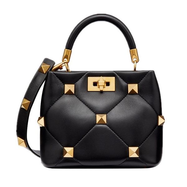 

evening bags real leather handbag,2021 woman big rivets luxury handbags women designer purses,crossbody for