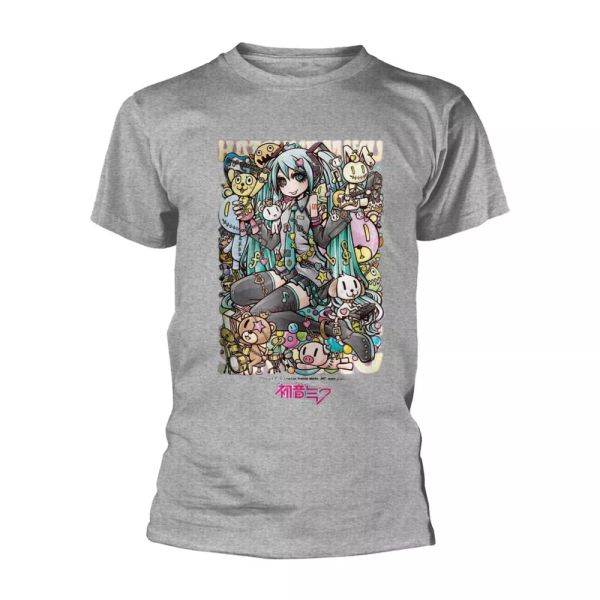 

Hatsune miku cute animals official t-shirt men unisex, White;black