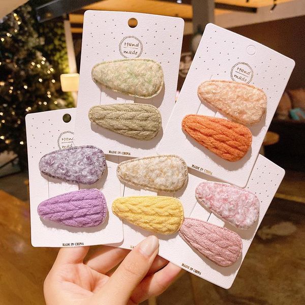 

hair clips 2 pcs/set children cute cotton cartoon flower ornament baby girls soft barrettes pins kids accessory