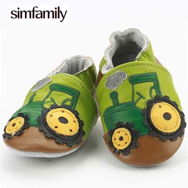 

[simfamily]skid-proof first walkers genuine leather baby boys girls infant shoes slippers 0-6 6-12 12-18 18-24 carton baby shoes 210326
