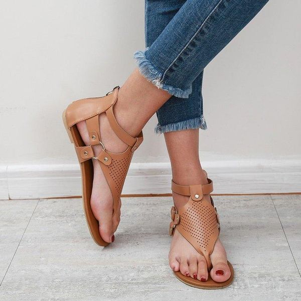 

rivets cut out in summer 2021 women fashion sandals with toe and 43 large open shoes slippers, Black