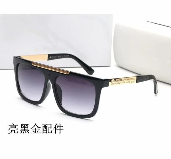 9624 Sommer hochwertige berühmte Sonnenbrille übergroße flache Oberseite Damen Sonnenbrille Kette Frauen quadratische Rahmen Modedesigner mit Verpackungsboxen