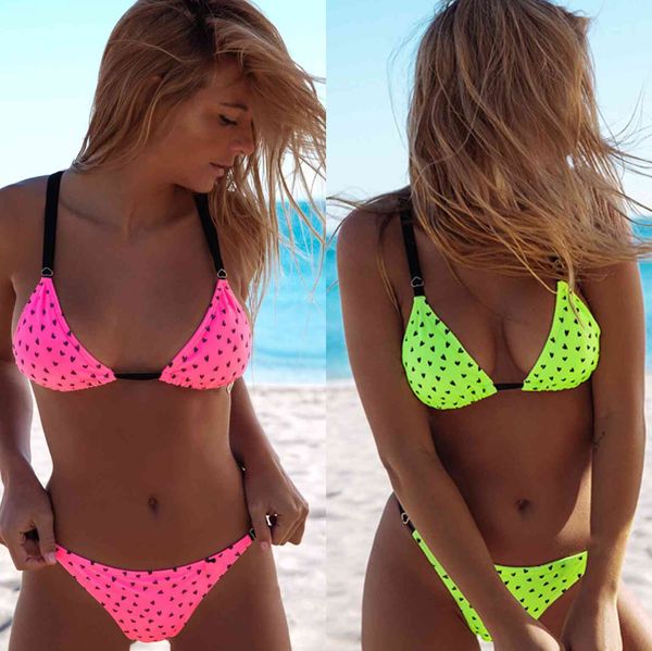 

eastman 2021 new love printing cross band bikini split, White;black