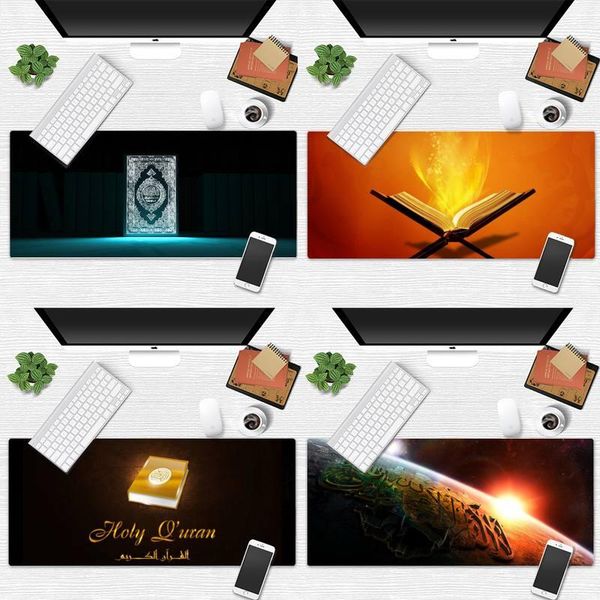 

mouse pads & wrist rests the koran mysterious diy design pattern game mousepad desk table gamer office work large pad mats non-slip lapc