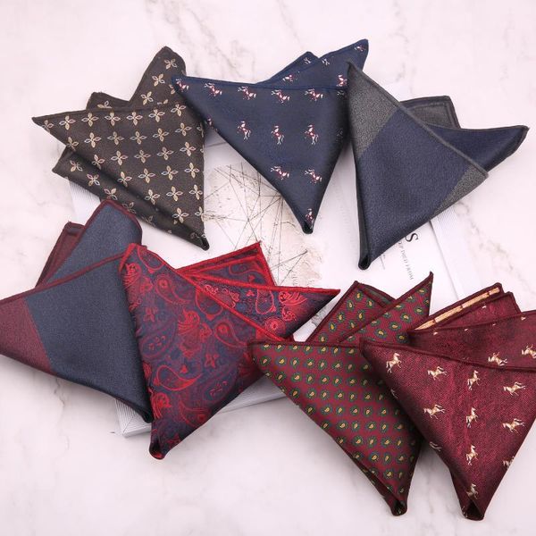 

bow ties men's formal business wedding suit pocket towel british chest west clothing store small square accessori, Black;gray