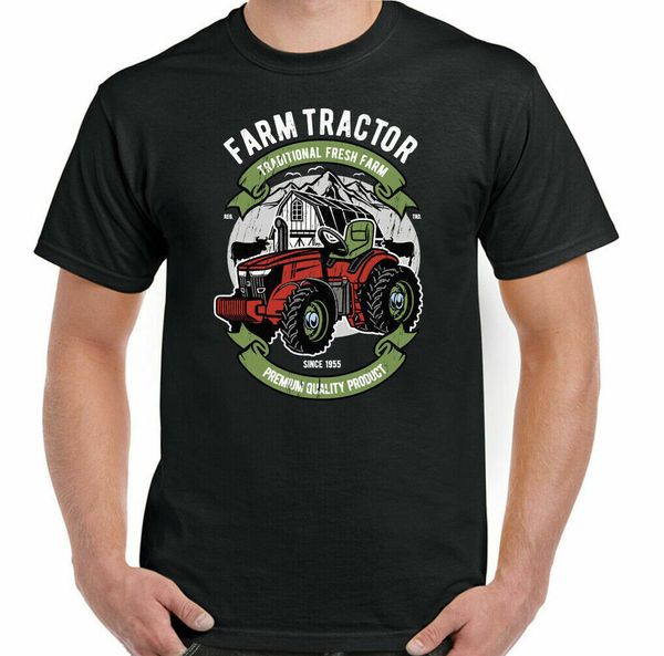 

farm tractor man funny agriculture t-shirt driver gift day top, White;black