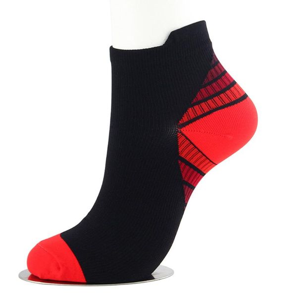 

sports socks men women running compression sock anti- moisture wicking ankle length arch pain daily fitness short athletic, Black