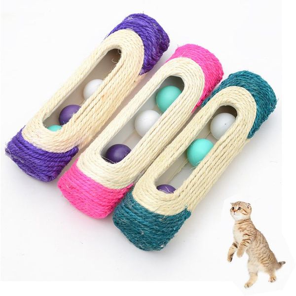 

cat toys 1pc creative roller pet natural sisal scratcher mat climbing frame grinding toy board