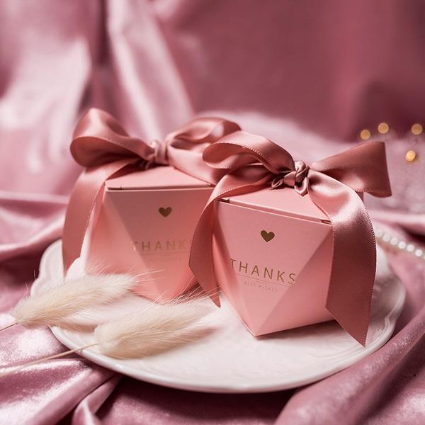 

gift wrap diamond pink candy boxes wedding favors and gifts box party supplies baby shower paper chocolate package