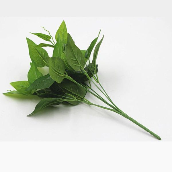 

decorative flowers & wreaths 10pcs simulation green dill fake plants wedding wall home garden decortion silk artificial leaves small 7 heads