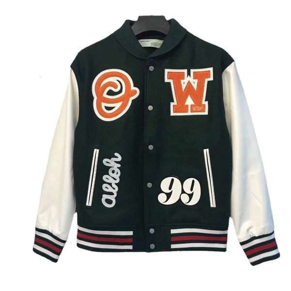 

off2021 new men's personalized embroidery letter thin casual jacket, Black;brown