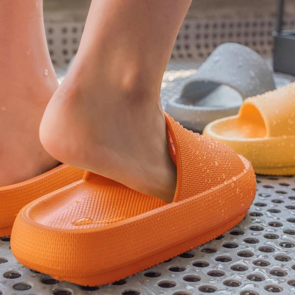

women summer fashion slippers slide sandals beach high heels shower thick soft sole men ladies boys girls bathroom shoes, Black
