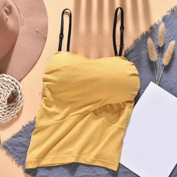 

yoga outfit woman vest summer fashion solid color slim crop sleeveless sling short shockproof push-up women's